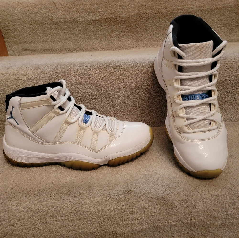 Nike Air Jordan 11 Retro Legend Blue White Sneakers 378037-117 Men's Size 11.5 - Picture 1 of 11